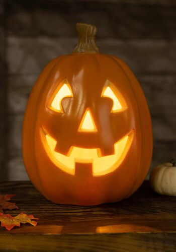 Large Realistic 12" Light Up Pumpkin Decoration