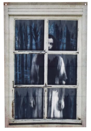 Fake Ghostly Window Woman 47" Wall Decoration