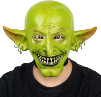 AQKILO® Goblin Mask Scary Halloween Latex Full Head Realistic Masks Fancy Dress for Halloween Carnival Costume Party