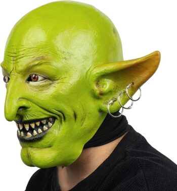 AQKILO® Goblin Mask Scary Halloween Latex Full Head Realistic Masks Fancy Dress for Halloween Carnival Costume Party