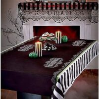 Beetlejuice Striped Tablecloth