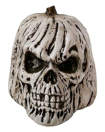 Black and White Pumpkin Skull