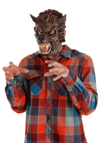 Brown Wolf Mask for Adults