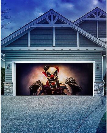 Creepy Carney Garage Double Door Cover