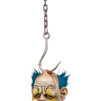 Decapitated Hanging Chunky Clown Head Prop