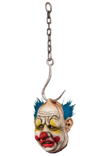 Decapitated Hanging Chunky Clown Head Prop