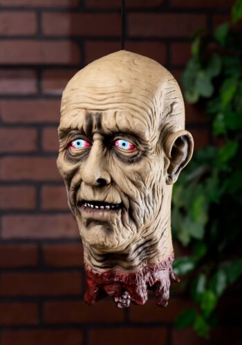 Decapitated Old Man Head Halloween Decoration