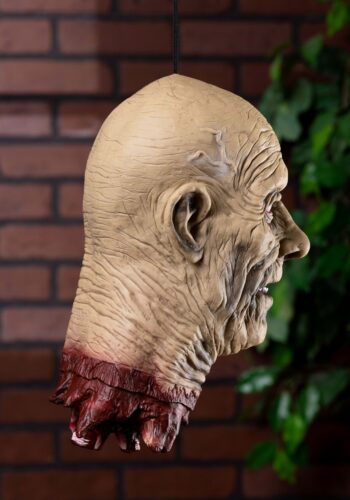 Decapitated Old Man Head Halloween Decoration