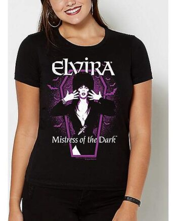 Elvira Purple Bats T Shirt - Elvira