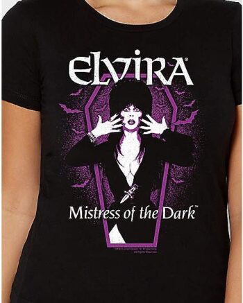 Elvira Purple Bats T Shirt - Elvira