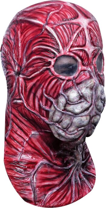 Ghoulish Productions Biomechanical Gas Creature Mask, Red Skin Creature Latex Mask. Red Skin With Veins Mask. Urban Masks Line. Adult Mask One size latex mask