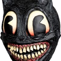 Ghoulish Productions Cartoon Cat Latex Mask. Black Cat Creepy Mask, Gato Felix Creepy Mask, Cartoon Cat Costume Mask. Creepypastas Line. One size latex mask. Ideal for Halloween, parties, holidays