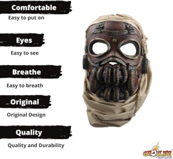 Ghoulish Productions Desert Rider, Russian Gas Mask, Gas Mask & Steampunk Line. Adult Mask One size latex mask