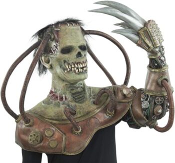 Ghoulish Productions Steampunk Frankenstein Mask, Frankenstein Latex Costume. Frankenstein Costume For Men Steampunk. Ideal For Halloween. Nightmare Collection Line by Mario Chiodo. Adult Mask One size latex mask