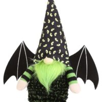 Green Garden Gnome Bat Decoration