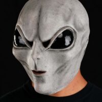 Grey Alien Costume Mask for Adults