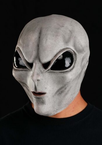 Grey Alien Costume Mask for Adults