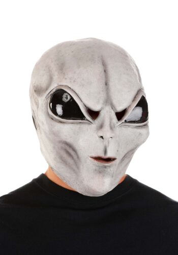 Grey Alien Costume Mask for Adults