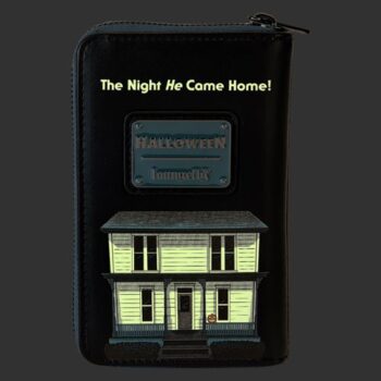 Halloween Michael Myers Cosplay Glow-in-the-Dark Zip-Around Wallet