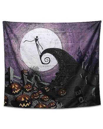 Jack Skellington Silhouette Tapestry - The Nightmare Before Christmas