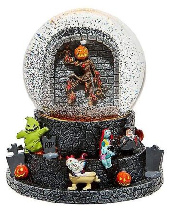 Light-Up Jack Skellington Pumpkin King Snow Globe - The Nightmare Before Christmas