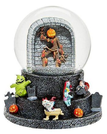 Light-Up Jack Skellington Pumpkin King Snow Globe - The Nightmare Before Christmas