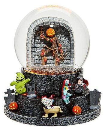 Light-Up Jack Skellington Pumpkin King Snow Globe - The Nightmare Before Christmas