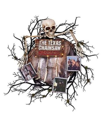 Light-Up Leatherface Wreath - The Texas Chainsaw Massacre