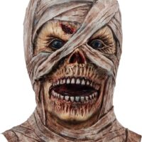 MOLEZU Horror Costume Mask Scary Halloween Latex Head Creepy Masks for Adults (Mummy)