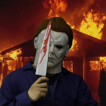 Michael Myers Mask - Halloween Mask For Adults - Led Light Up - Michael Myers Costumes - Scary Halloween Mask