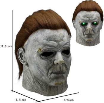 Michael Myers Mask - Halloween Mask For Adults - Led Light Up - Michael Myers Costumes - Scary Halloween Mask