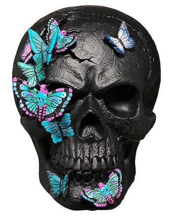 Mystical Arts Black Butterfly Skull