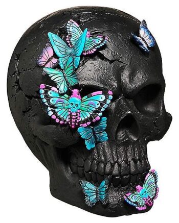 Mystical Arts Black Butterfly Skull