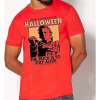 Red Michael Myers Square T Shirt - Halloween