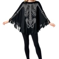 Skeleton Poncho Adult Costume