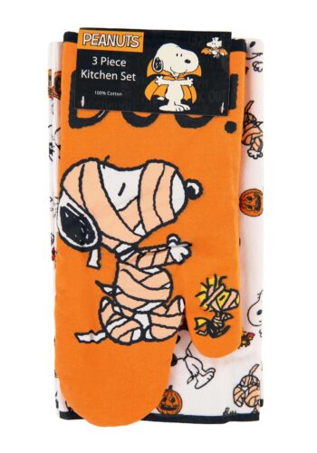 Snoopy Halloween Mummy 3 Piece Textile Kitchen Set