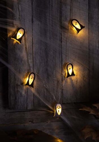 String of 10 Ghost Face Lights Decoration