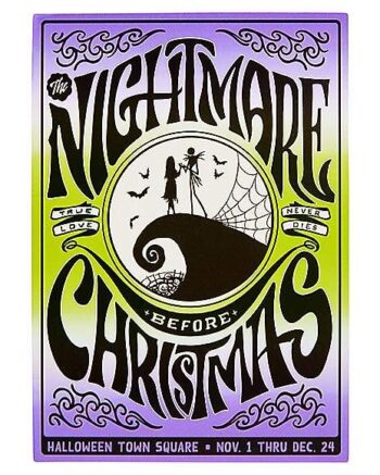 The Nightmare Before Christmas Retro Poster Magnet