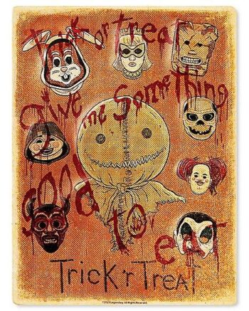 Trick 'r Treat Masks Metal Sign - Trick 'r Treat