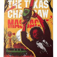 Yellow Leatherface Sign - The Texas Chainsaw Massacre