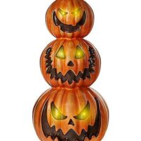 2.4 Ft Light-Up Pumpkin Stack Decoration