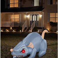 3 Ft Light-Up Rat Inflatable Decoration