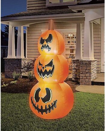 4 Ft LED Pumpkin Stack Inflatable Decoration