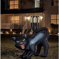 4 Ft Light-Up Scary Cat Inflatable - Decorations