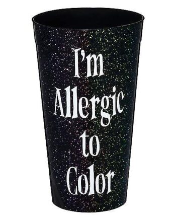 Allergic to Color Plastic Cup - Wednesday