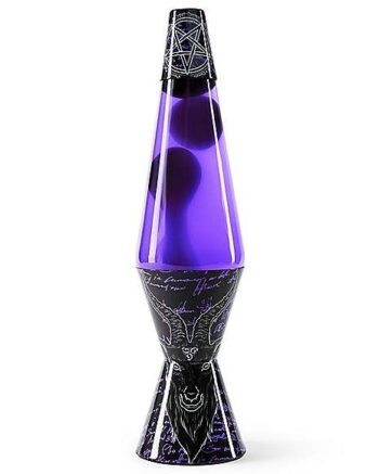 Black and Purple Baphomet Pentagram Lava Lamp - 14.5 Inch