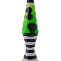 Black and White Striped Lava Lamp - 17 Inch