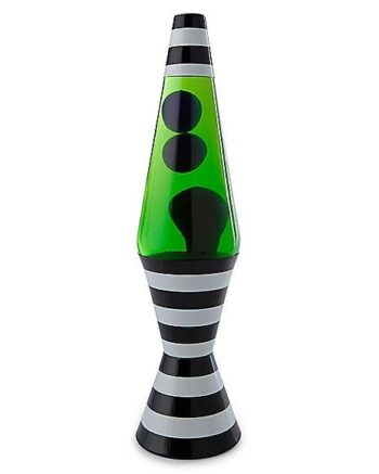 Black and White Striped Lava Lamp - 17 Inch