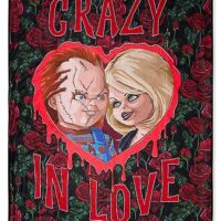 Chucky and Tiff Crazy in Love Fleece Blanket - Chucky