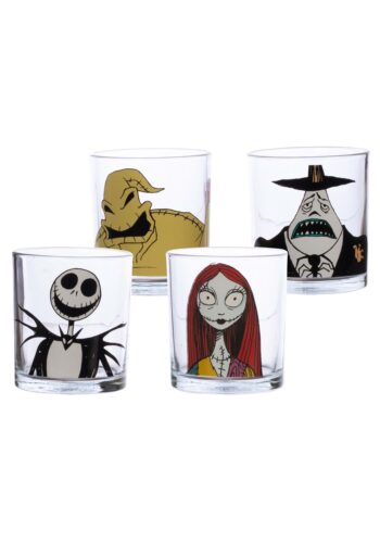 Disney Nightmare Before Christmas 10oz Set of 4 Glasses